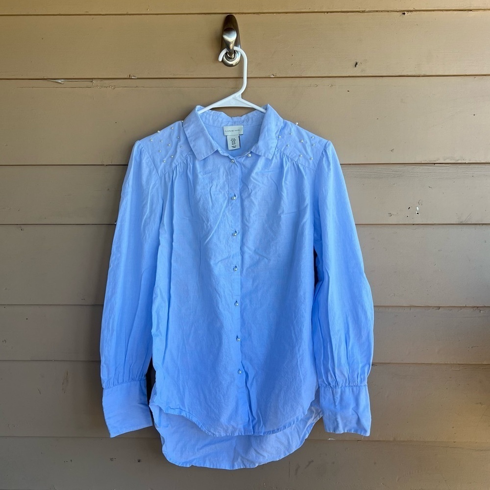 A Picture's Worth Long Sleeve Poplin Shirt - Size M - Business Casual Preppy